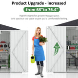 VIWAT 12x8 FT Outdoor Storage Shed, Large Garden Shed with Updated Frame Structure and Lockable Doors, Metal Tool Sheds for Backyard Garden Patio Lawn, Black VIWAT