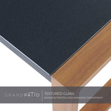 Grand patio Outdoor 4-Piece Modern Aluminum Patio Furniture Sets 5 Person Conversation Set, Faux Wood Grain Finish Frame Sofa with Removable Olefin Extra Thick Cushions and Coffee Table for Garden Grand patio