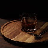 PINXIURY 13.8 Inch Acacia Wood Decorative Serving Tray for Home, Table & Gifts PINXIURY