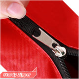 RICHIE Christmas Tree Storage Bag 7.5 ft (3pc Set), Fits Up to 7 Foot Artificial Trees, 600D Oxford Tear-proof Xmas Tree Bag, Reinforced Handles&Zippered&Durable, Holiday Decoration Storage Bags, Red RICHIE