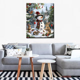 Christmas is Coming Paint by Numbers Kit for Adults Beginners Student Boys and Girls,Snowman Animal DIY Acrylic Painting on Canvas Perfect for Lovely Ideal Gift Home Wall Decor 16x20 Inch (No Frame) Tucocoo