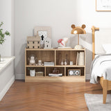 Multi-functional 5 Cube Open Shelf Bookcase with Natural Finish for Versatile Storage LOKO