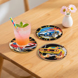 DOTZSO 8 Pcs Sports Car Diamond Art Coaster Kits with Holder,Diamond Painting Coasters for Adults Beginners,Party Home Decor Abstract,Fun Gifts for Women DOTZSO