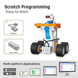makerzoid STEM Coding Robot Kits for Kids Ages 6+, 26-in-1 Educational Programmable Scratch Coding Robotics Kit, APP RC Robot Jeep Car Birthday Children's Day Gift for Boy Girls(400+ Pcs) makerzoid