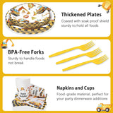 Construction Theme Birthday Party Decorations Plates Set 25 Guests,100 Pcs Plates Napkins Forks Boys Kids Construction Excavator Birthday Party Supplies Heboland