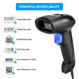 Handheld USB QR Barcode Scanner Reader for Computers, NetumScan Handheld Wired Automatic 1D 2D Image Bar Code Scanners for Mobile Payment, Store, Supermarket, Warehouse NetumScan