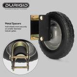 DURIGID 8 Inch Heavy Duty Gate Wheels - Prevent Gate Sagging, Black 2 Pack DURIGID