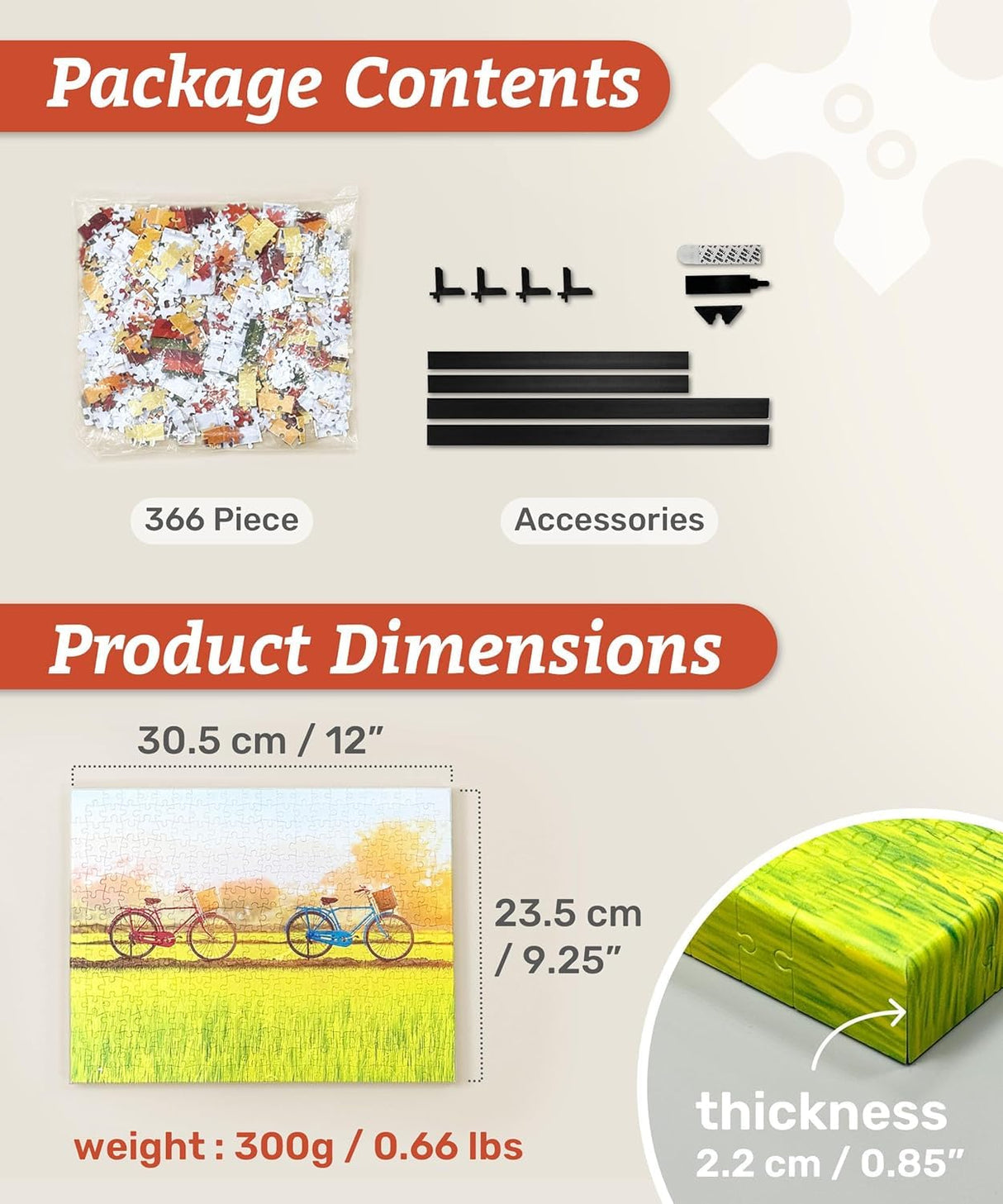 PieceRelax Canvas Wall Art Puzzles for Adults - Away from The City - Tranquil Summer Beach Unique Gift & Home Décor with Plastic Jigsaw Puzzle Artwork for Living Room Bedroom [HN1316] PieceRelax