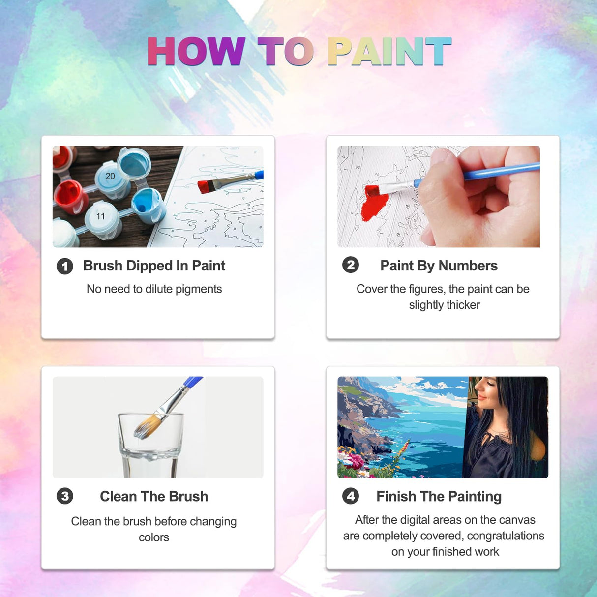 Ocean Paint by Number Adult,Canvas Paint by Numbers for Adults Landscape,DIY Acrylic Oil Paint by Number for Adults for Home Decor Gift 16x20 HITIRECOVI