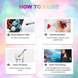 Ocean Paint by Number Adult,Canvas Paint by Numbers for Adults Landscape,DIY Acrylic Oil Paint by Number for Adults for Home Decor Gift 16x20 HITIRECOVI