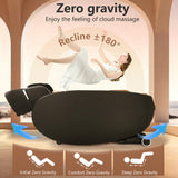 FDW 2025 Shiatsu Massage Chairs Full Body and Recliner Zero Gravity Massage Chair Electric with Built-in Heart Foot Roller Air Massage Easy to Move for Home Office,Black FDW