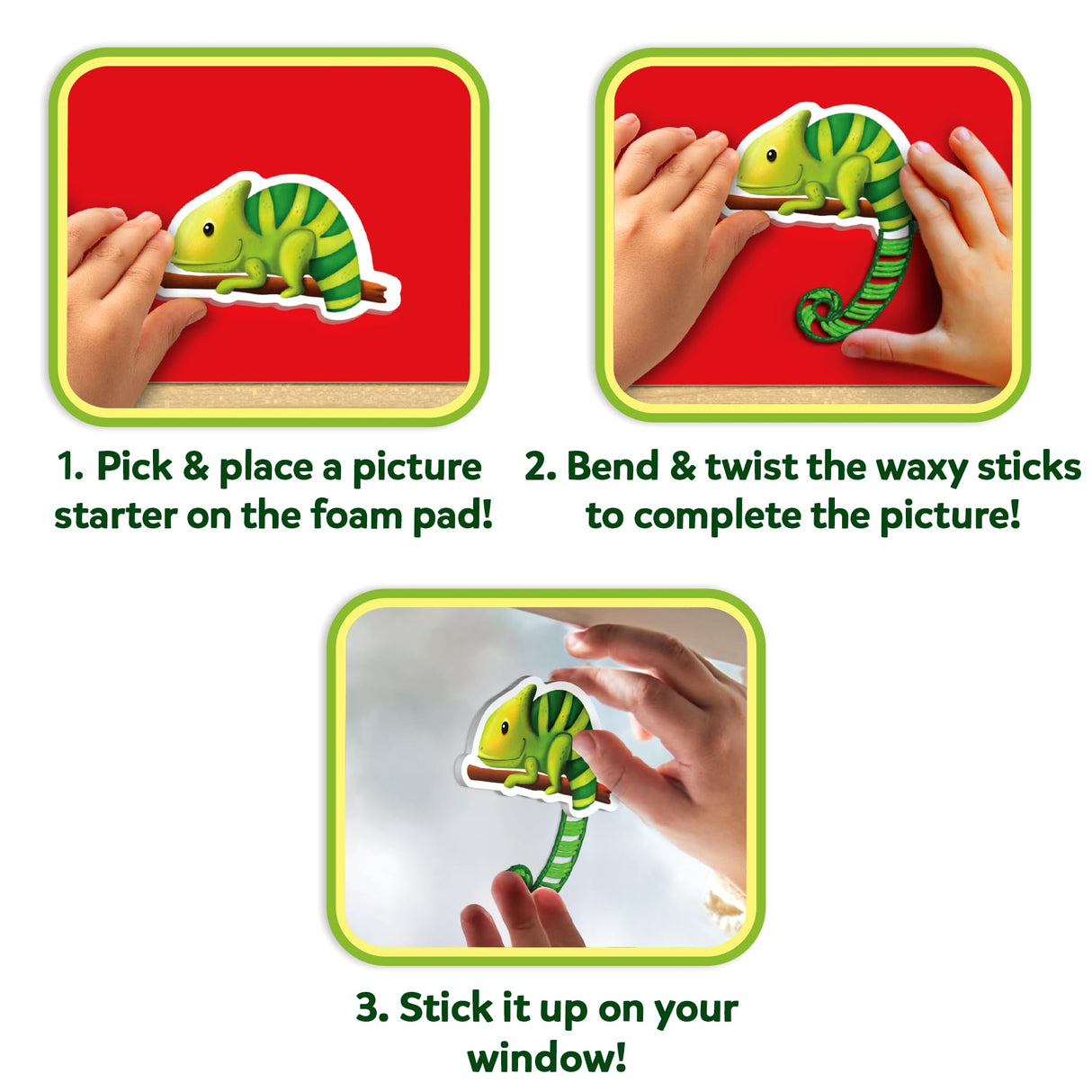 Skillmatics Waxy Window Art - 100 Bendable Waxy Sticks for Mess-Free DIY Fun, Reusable 100% Organic Beeswax Craft Kit, Travel Friendly, Creative Gifts for Girls & Boys Ages 5, 6, 7, 8, 9, 10, 11, 12 Skillmatics