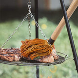 WHTCHSU 11.2 Inch Grill Basting Mop Wooden Long Handle with 1 Extra Replacement Heads for BBQ Grilling Smoking Steak WHTCHSU