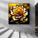 5D Diamond Art Kits for Adults Beginners,Yellow Flower DIY Full Round Drill Diamond Painting Kits,Rose Paint by Diamonds Dots Gem Art Easy,Home Wall Decor 14X14 Inch Acelii