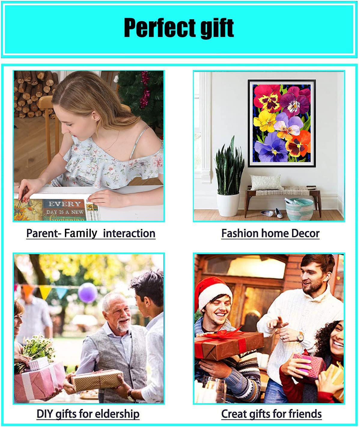 Diamond Art Painting Wildlife Animal Lion Big Cat Kit for Adults Full Round Drill Diamond Art Painting by Number Kits Gem Art Wall Home Decor(11.8 x15.8inch) WoodArtSupply