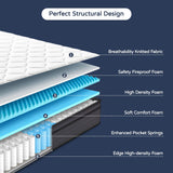 SIMARTH Twin Mattress 10 Inch for Kids Memory Foam Hybrid Mattress with Motion Isolation and Pressure Relief, Strong Edge Support, Pocket Spring Twin Size Mattres in a Box SIMARTH