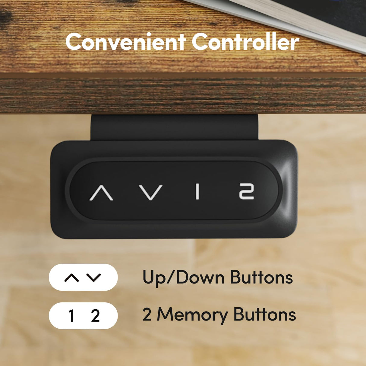 BANTI 48x24 Inches Electric Standing Desk with Drawer, Adjustable Height Sit Stand Desk, Stand Up Home Office Desk, Ergonomic Computer Desk, Rustic Brown BANTI