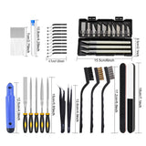 52 Pieces 3D Printer Tool Kit with Deburring Tool Machinist Tools for Resin 3D Printing Includes Needle Files, Blades, Cleaning Needles, Tweezers, Pliers, Cutting Mat and Storage Bag ELITECTK