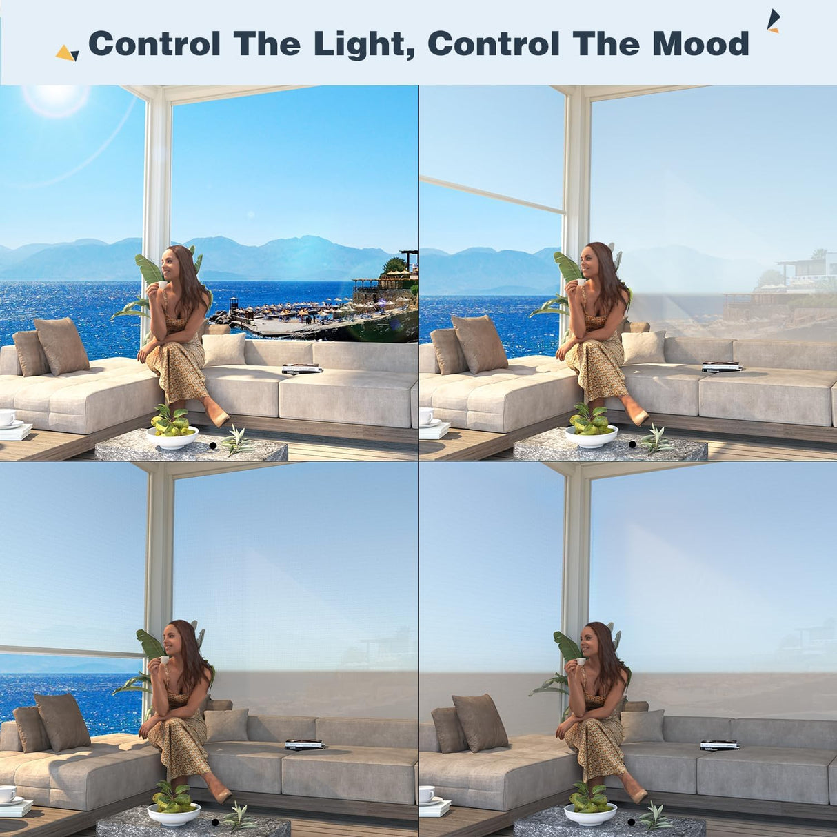 MELLCOM 10x20FT Louvered Pergola with 6-Panel Pull-Down Screen, Aluminum Pergola with Adjustable Rainproof Roof for Patio, Lawn & Garden, White MELLCOM