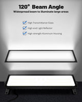 AGranTOP 2 Pack Linkable LED Shop Light - 100W 15000LM Aluminum Plug in Garage Light w/ 9.84ft Power Cord and On/Off Switch, 6500K Shop Lights for Garage, Workshop, Warehouse AGranTOP