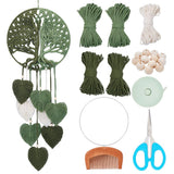 ACRNIGHEET DIY Macrame Kit for Adults Beginners Handmade Green Leaves Tree of Life DIY Boho Macrame Wall Hanging Ornaments with Macrame Supplies Macrame Wall Hanging Kit for Home Decor ACRNIGHEET