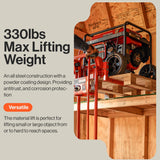 SuperHandy Material Lift Winch Stacker, Pallet Truck Dolly, Lift Table, Fork Lift, 330 Lbs 40" Max Lift w/ 8" Wheels, Swivel Casters [Patent Pending] SuperHandy