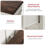 Jocoevol White 9 Drawer Dresser for Bedroom, 54" Wide Farmhouse Large Double Dressers & Chest of Drawers with Vintage Handle, Wooden Dresser TV Stand for Living Room, Hallway, White Jocoevol