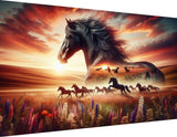 ijbnhd Large Diamond Painting, Horse Large Diamond Art Kits for Adults, Full Drill Round Big Diamond Painting, DIY Gem Art and Crafts for Home Wall Decor Gift 27.5 X 15.7inch ijbnhd