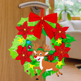 Winlyn 12 Sets Winter Crafts DIY 3D Christmas Wreath Ornaments Art Sets Santa Snowflake Snowman Foam Stickers Arts and Crafts for Kids Holiday Home Classroom Activities Winlyn