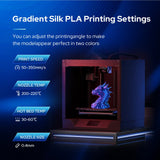 2024 New Tri-Color Filament, 3D Printer Filament pla Filament 1.75mm Rainbow Pla Silk Green-Red-Blue, 3D Printer with Filament Filament Multi Color, Dimensional Accuracy +/-0.02mm, 2.2lbs/Spool Semdon