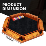 TooyBing Upgraded 1-6 Players Shut The Box Dice Game, Wooden Board Table Family Game for Kids and Adults with 16 Dice, Classic Tabletop Math Game for Pub Classroom Party, Gift for Christmas Birthday TooyBing