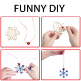 Besteek Home 158 Pcs Wooden Christmas Ornaments Unfinished, 50 Pcs Wood Slices in 10 Shape Christmas Crafts with Bells, Twine&Pens DIY Wooden Christmas Ornaments Besteek Home