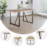 5 Piece Dining Table Set,Kitchen Dining Table Set for 4,Modern Rectangle Wooden Dining Table and Fabric Dining Chairs Set for 4 Ideal for Kitchen Dining Room Hilknen