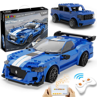 WISEPLAY Build Your Own RC Car Kit for Kids | 325-Pieces STEM Building Toys for Boys and Girls | Perfect Christmas & Birthday Gift for 6-10 Year Olds (Blue)