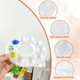 20 Pack Paint Tray Palettes for Kids, Plastic White Palettes for Students, Paint Holder, Paint Supplies LNAUJS