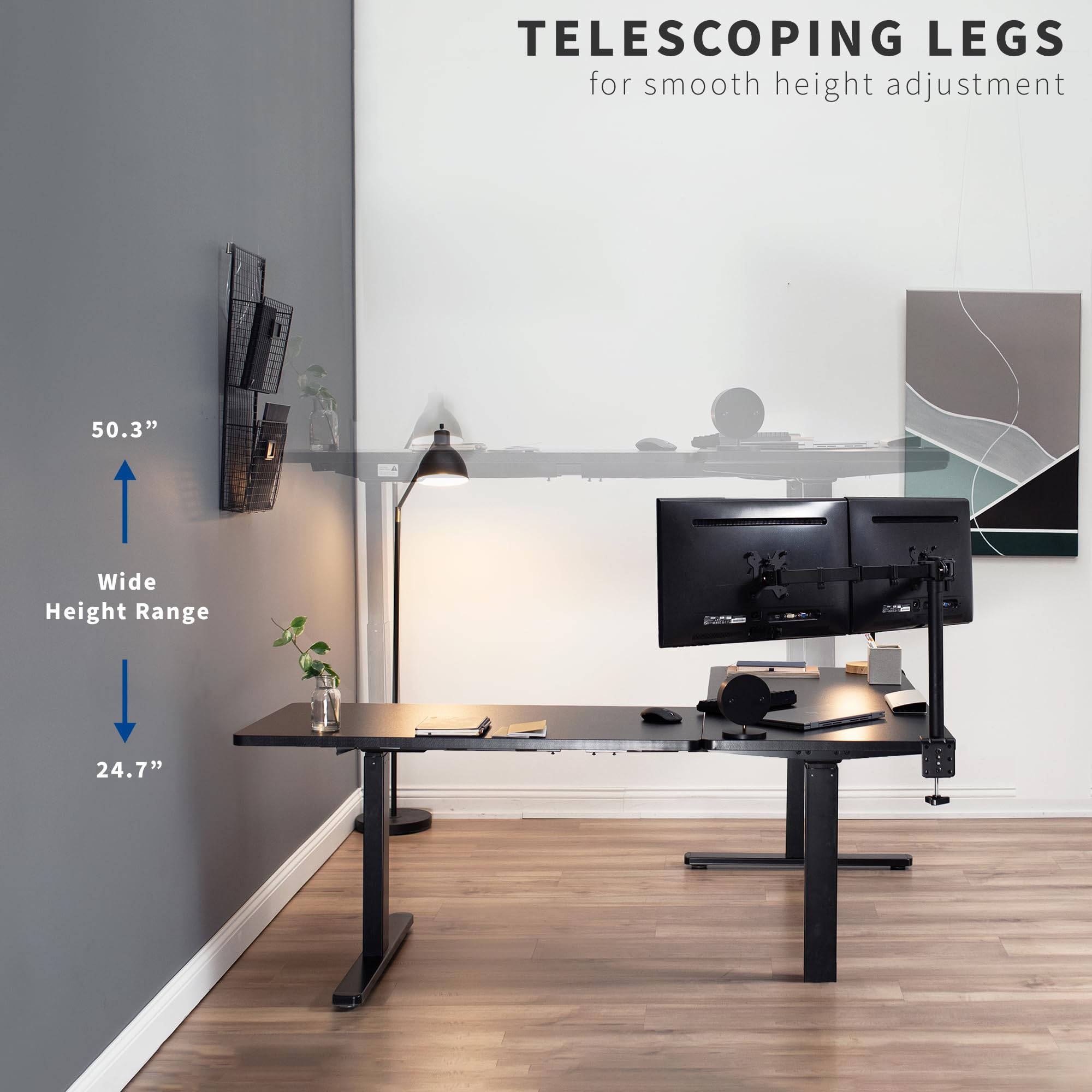 VIVO Dual Motor Electric Desk - Thumbnail 5
