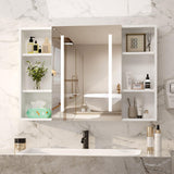 VINGLI 36Inch Medicine Cabinet with Lights, Lighted Medicine Cabinet with Mirror, Bathroom Vanity Mirror with Storage,Wall Mounted Anti-Fog Dimmable Light and Color Adjustment,5.9" D x 36" W x 24" H VINGLI