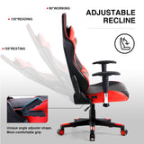 GTRACING Gaming Chair Racing Office Computer Ergonomic Video Game Chair Backrest and Seat Height Adjustable Swivel Recliner with Headrest and Lumbar Pillow Esports Chair (Red) GTRACING