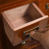 4 PCS Storage Cabinet, 64-Drawer Wooden Rectangle Storage Box With Label Holder And Handle, Traditional Apothecary Curio Cabinet,Storage Organizer For Pharmacy, Office, Porch, Living Room, Etc (Brown) WBGANG