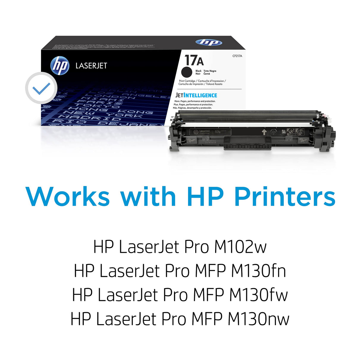 HP 17A Black Toner Cartridge | Works with HP LaserJet Pro M102 Series, HP LaserJet Pro MFP M130 Series | CF217A HP