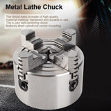 Lathe Chuck, K72-80 4 Jaw 3.15 Inch 4000r per min Independent and Reversible Jaw Metal Lathe Chuck Turning Machine Accessories with 1 Hex wrench and 3 Screws Zetiling