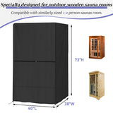 Agustone Wood Sauna Cover,2 Person Sauna Cover Outdoor Dry Sauna Cover for Home Infrared Sauna Room Cover Dynamic Sunlighten Sauna Cover Agustone