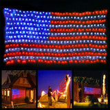 YULIANG LED American Flag Lights,6.5ft*3.2ft Waterproof Led Flag Net Light Outdoor for 4th of July Decorations,Independence Day,Memorial Day, Festival, Garden,Outdoor Christmas Decoration YULIANG