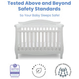 Delta Children Lancaster 4-in-1 Convertible Baby Crib, Bianca White Delta Children