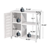 Herture 20-29 Gallon Fish Tank Stand, Aquarium Stand with Cabinet Accessories Storage, Heavy Duty Metal Frame, 31.49" L*15.74" W Tabletop, 330LBS Capacity,White PG07YGW Herture