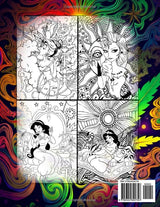 Stoner Coloring Book: Funny Weed Coloring Page for Adults, Trippy & Psychedelic Art for Stress Relief and Relaxation WoodArtSupply
