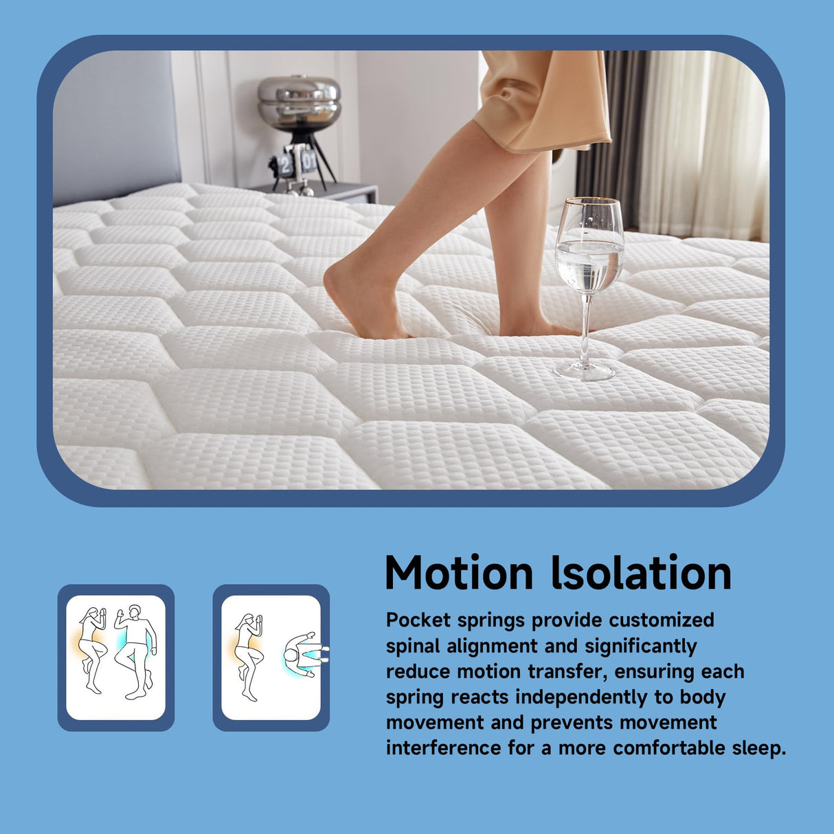 Uapev Queen Mattress,10inch Thickness Mattress in A Box,Memory Foam Hybrid Mattress,with Individual Pocket Spring for Motion Isolation & Silent Sleep,Pressure Relief,Plush Texture. Uapev