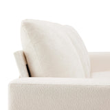 Comkei 89" 3 Seater Couches for Living Room Sofas Comfy Sectional Couch with 24" Deep Seat Loveseat Sofa for Small Apartment, Cream White Comkei