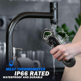 Meat Thermometer Digital, Instant Read Meat Thermometer for Grill and Cooking, with Bottle Opener, Backlight & Calibration Food Thermometer, Kitchen Gadgets for BBQ, Turkey, Candy, Liquids Biison