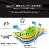 Upgraded Curved Patio Furniture Covers, Waterproof Outdoor Sectional Cover, 600D PU Outdoor Furniture Sofa Covers 96"(65") Half Moon Oudoor Couch Cover, Lawn Outside Protector - Midnight Black Flexiyard